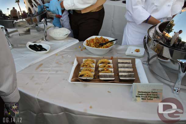 More food for those of you that enjoy the food.  These were samples in front of the Carthay.