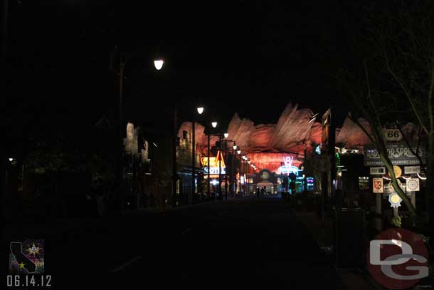 Making our way out to World of Color... paused for a look at Cars Land.