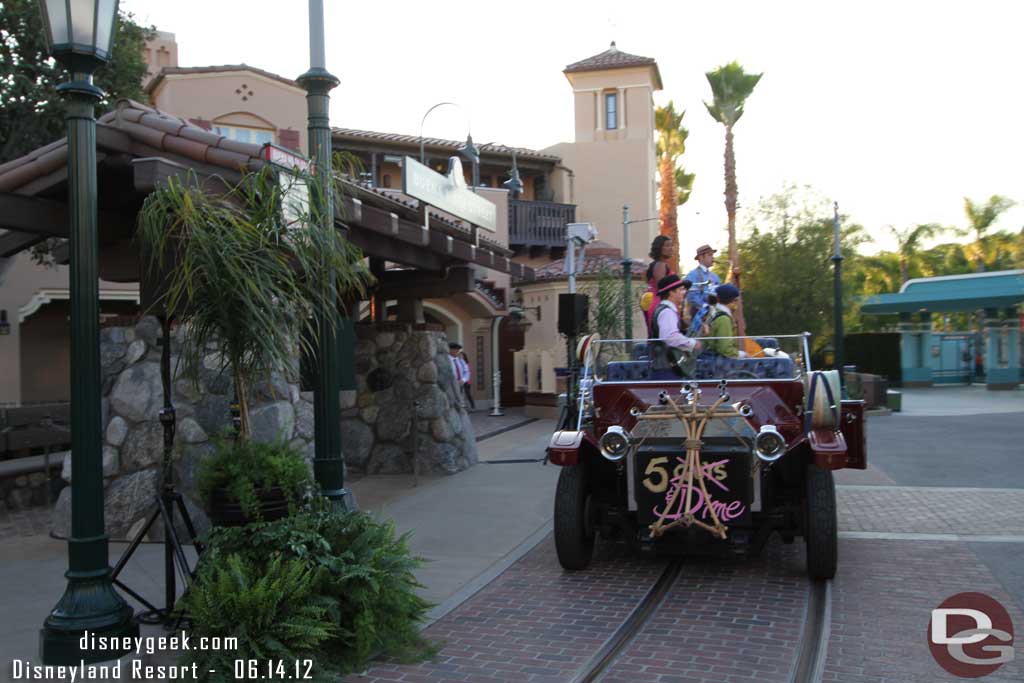 The Five & Dime group was near the front of the park performing.