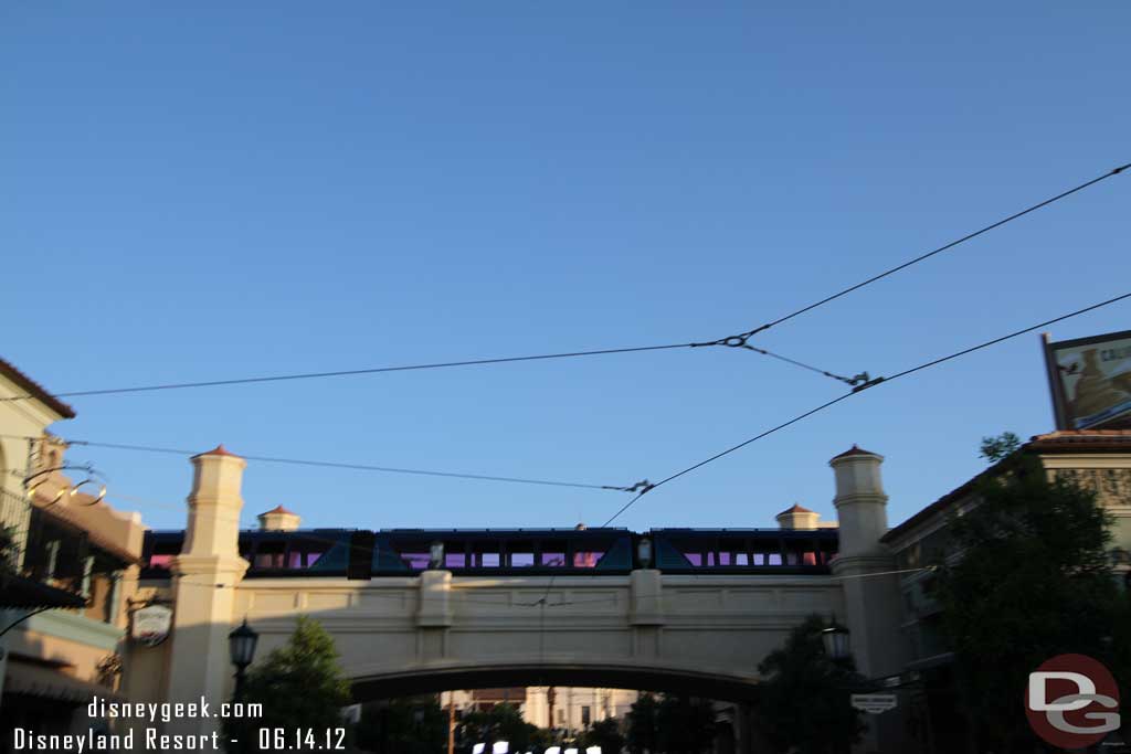 A Monorail passing by.