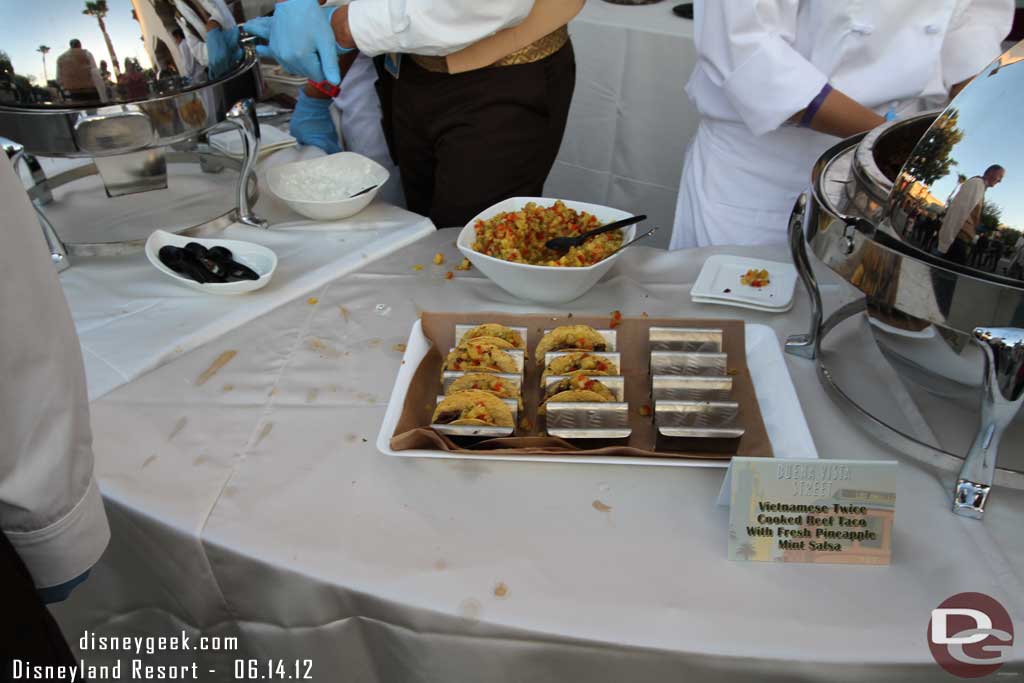 More food for those of you that enjoy the food.  These were samples in front of the Carthay.