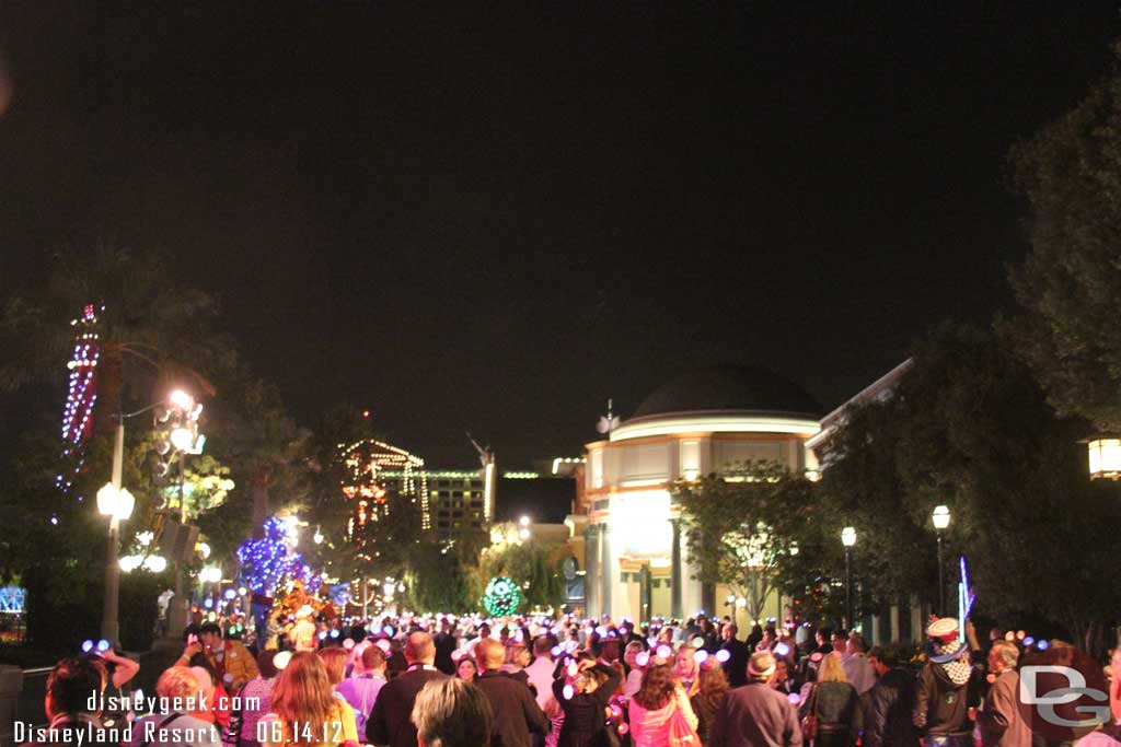 They were distributing Glow with the Show mouse ears as we entered.