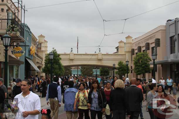 Heading for Disneyland, so weird to walk down a street and not behind Soarin.