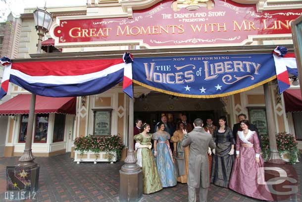 The show begins outside the theater a few minutes before its posted time.  