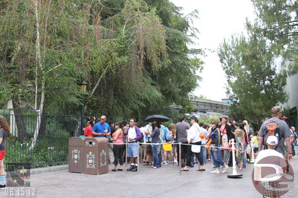 The line for the Matterhorn was only on one side today.