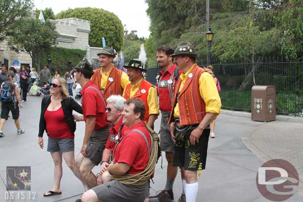 We were looking up for climbers and almost ran into them on the ground.  They were on a break and out for pictures.