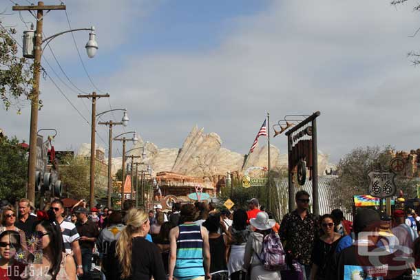 Did another pass through Cars Land.  Still just as crowded as last time I walked through.