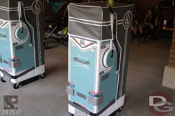 The Racers Fastpass machines that are not in use yet.