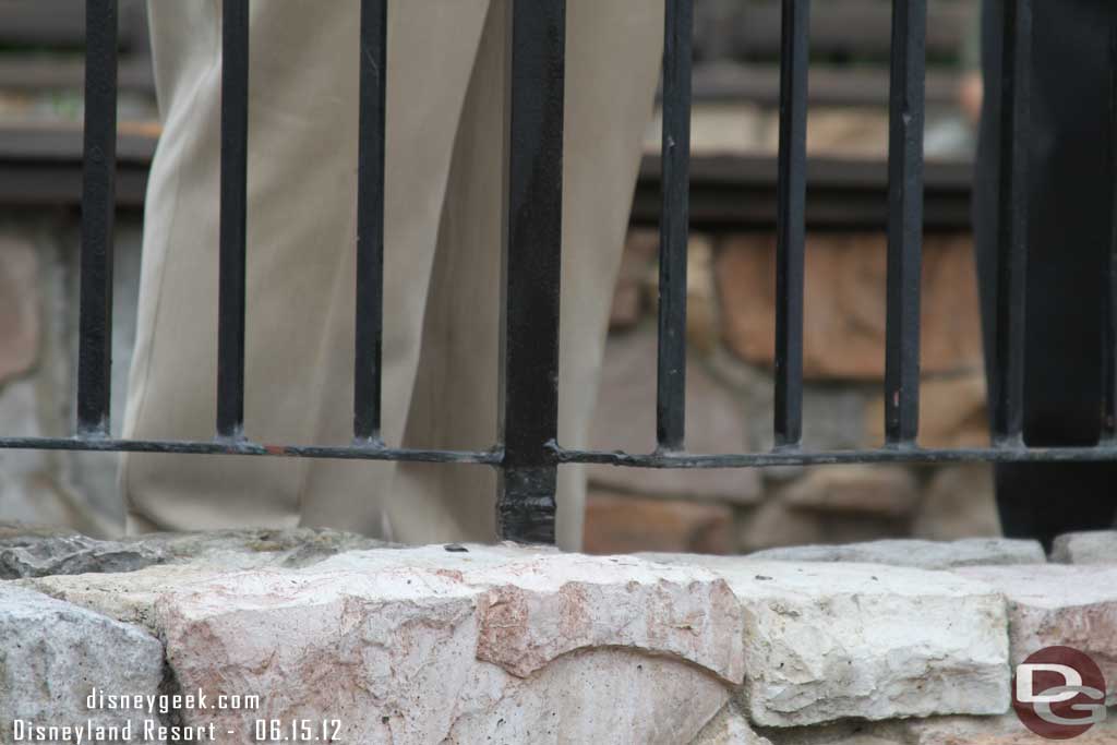 There were re-attaching the Blue Sky Cellar railing this morning when I entered the park (before opening so no pictures).. but here is one of the finished work.