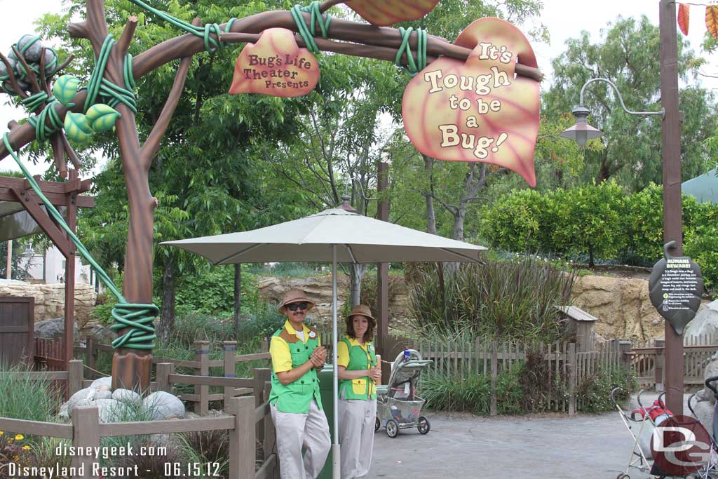 The cast members in Bugs Land now have new costumes.