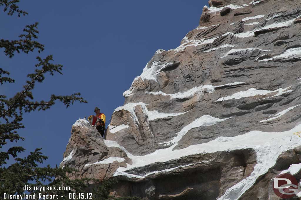 Happy Hans and his son came out to perform while the climbers were climbing.  My understanding is they were there just for opening day.