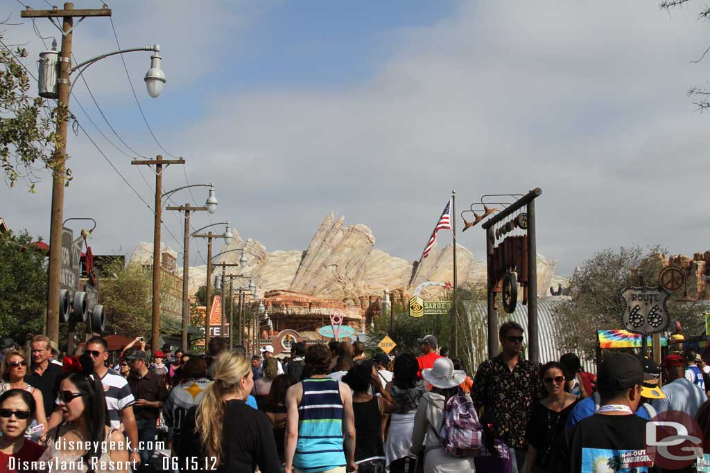 Did another pass through Cars Land.  Still just as crowded as last time I walked through.