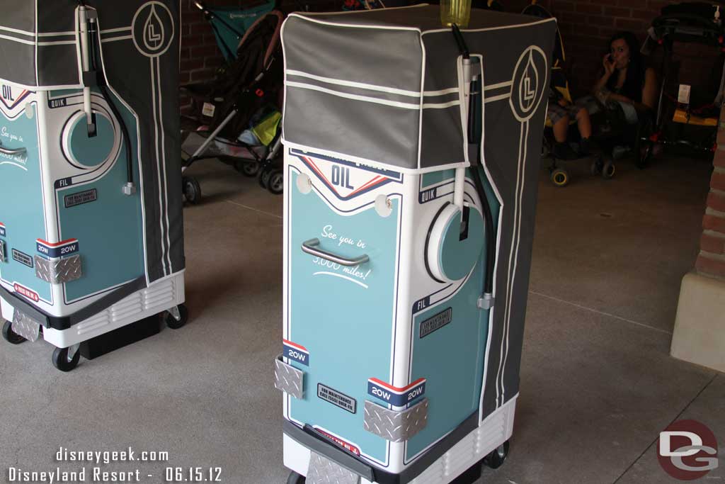 The Racers Fastpass machines that are not in use yet.