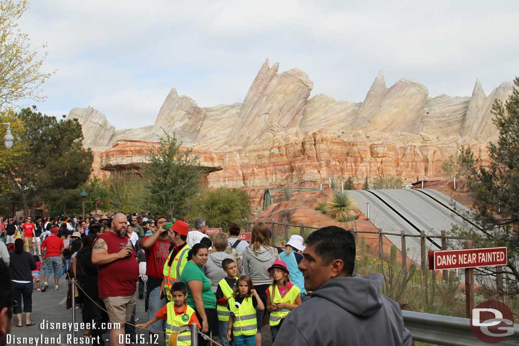 This is where it circled back.  It was now entirely in Cars Land unlike earlier.