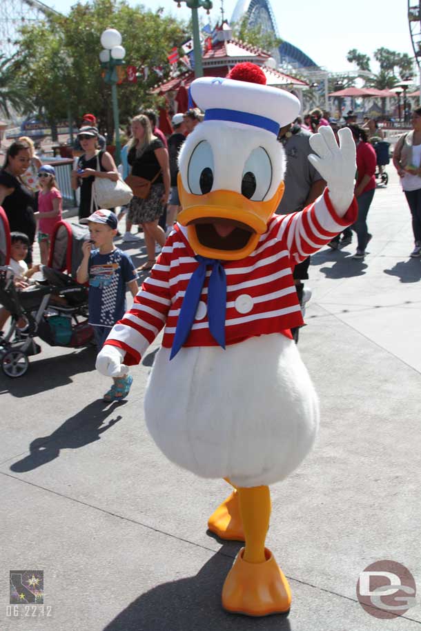 Donald now takes pictures on the Pier where Captain Mickey used to be and Mickey has moved to Buena Vista Street.