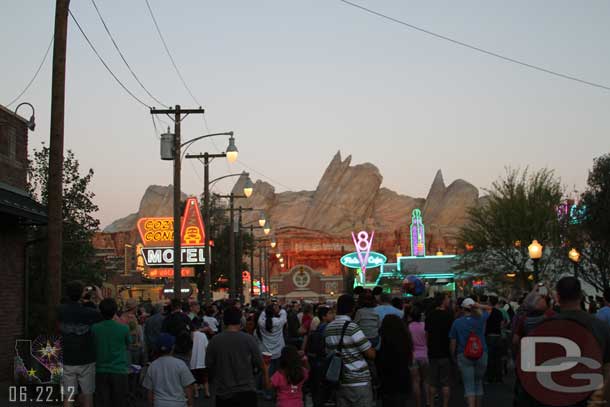 I walked around Cars Land taking some pictures after the lighting and before heading over to World of Color.