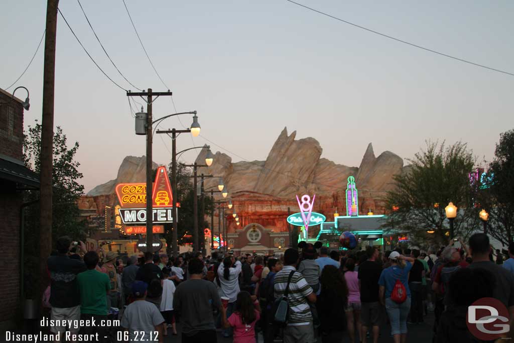 I walked around Cars Land taking some pictures after the lighting and before heading over to World of Color.