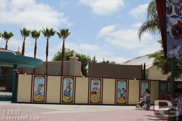 No visible progress out front on the right (west) side of the DCA entrance.