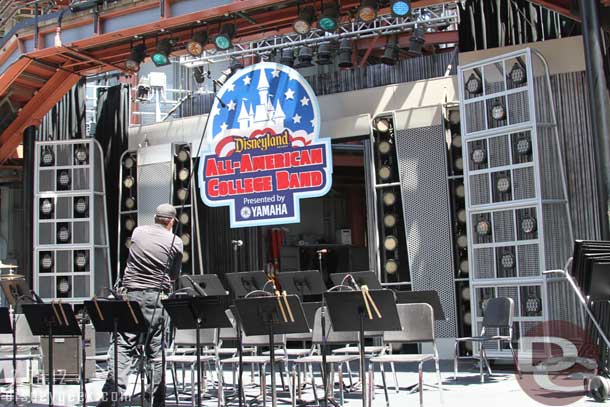 They were setting up for the College Band on the Backlot stage.