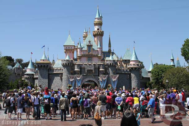 The All American College Band performing their 2:30 set in front of the Castle.