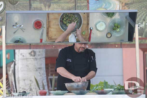 He is making their Awesome Appetizer Adventure, which is their offering for the California Avocado Week.