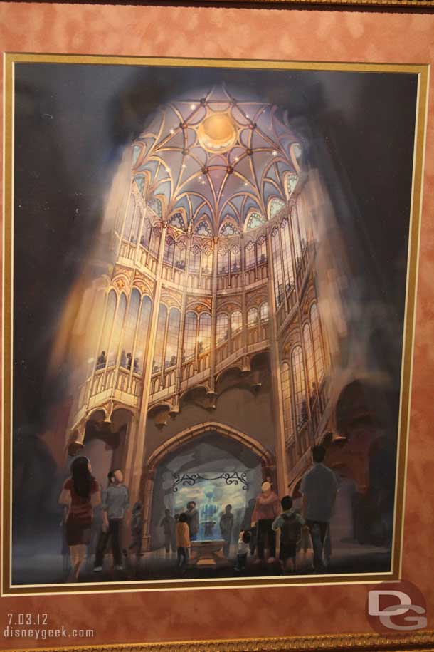 The display even featured upcoming concept art.  Here is the Enchanted Storybook Castle for Shanghai Disneyland by Anatasia Pavlova.