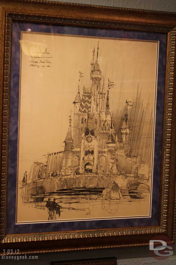 The next section features the long shots of the castles.
WDW Castle - Herb Ryman