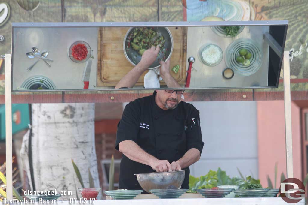 He is making their Awesome Appetizer Adventure, which is their offering for the California Avocado Week.