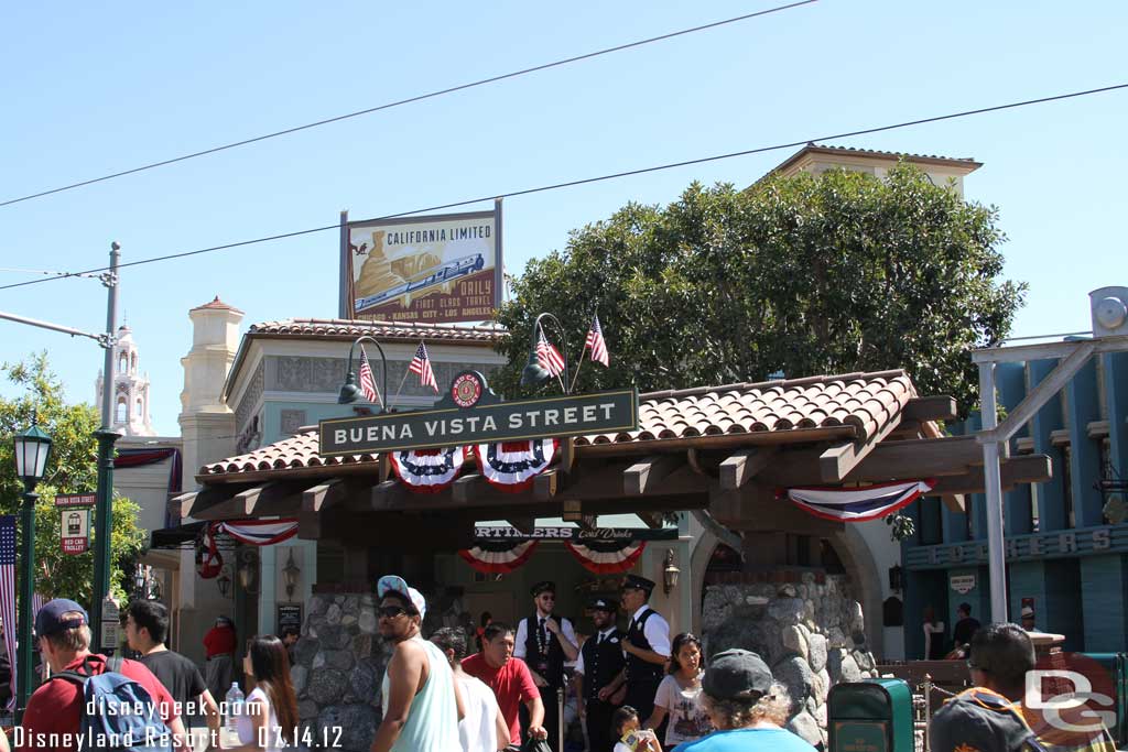 Buena Vista Street was alive with activity as usual.