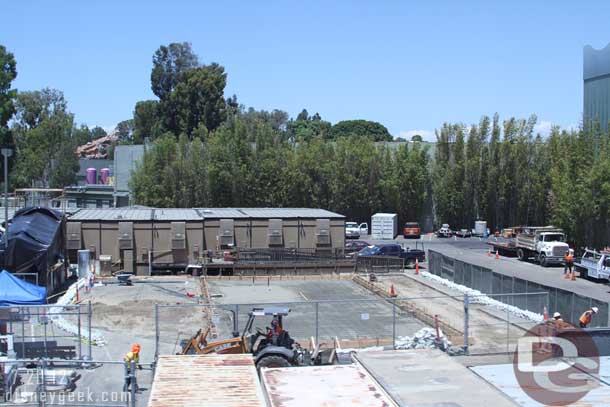 A new foundation going in backstage at Disneyland.  Wonder if this is a pad for more portables or a new building taking shape.