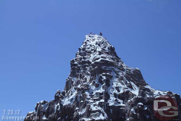 Climbers on the Matterhorn this afternoon.