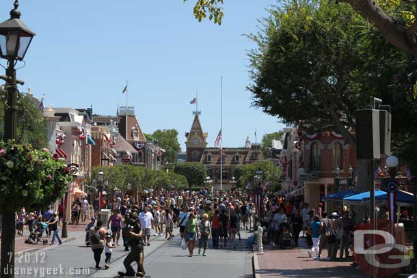 The Flags were at half staff to honor the victims of the Colorado Shootings.