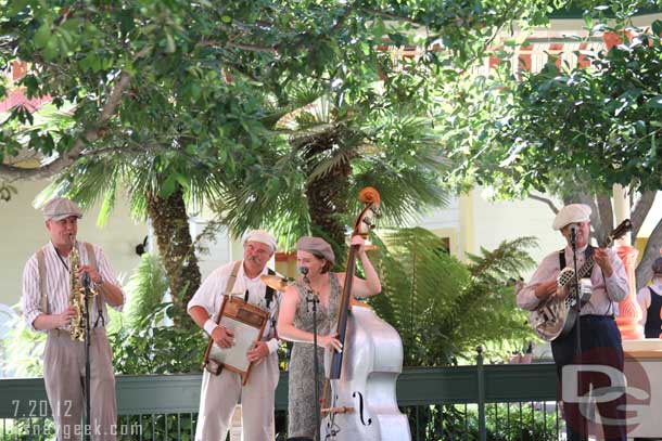 The Ellis Island Boys out at Paradise Gardens Bandstand.