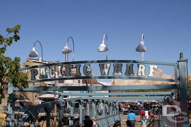 Noticed the Wharf sign is back (probably has been for weeks and I just did not notice).