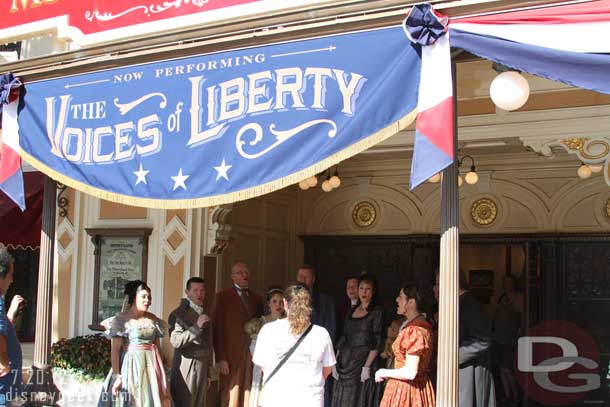 Back to Disneyland.  The Voices of Liberty singing Happy Birthday to a guest.