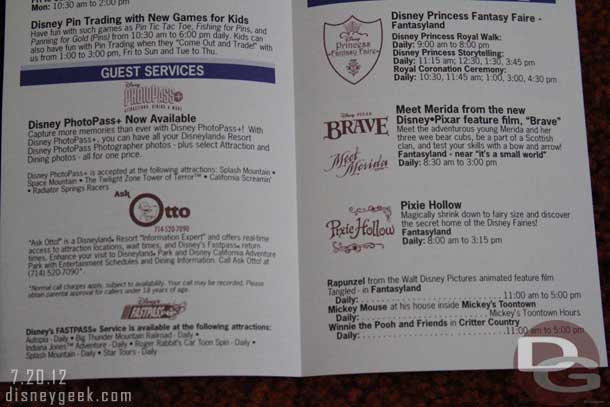 Inside the time schedule Otto is now advertised.