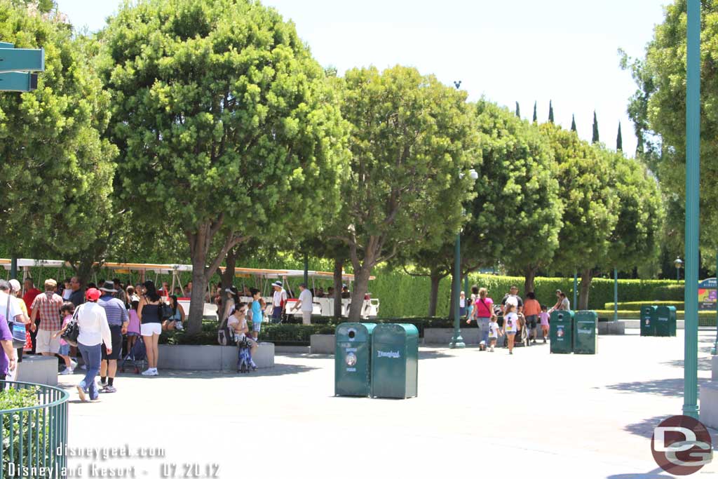 No real crowd at the tram stop this afternoon.