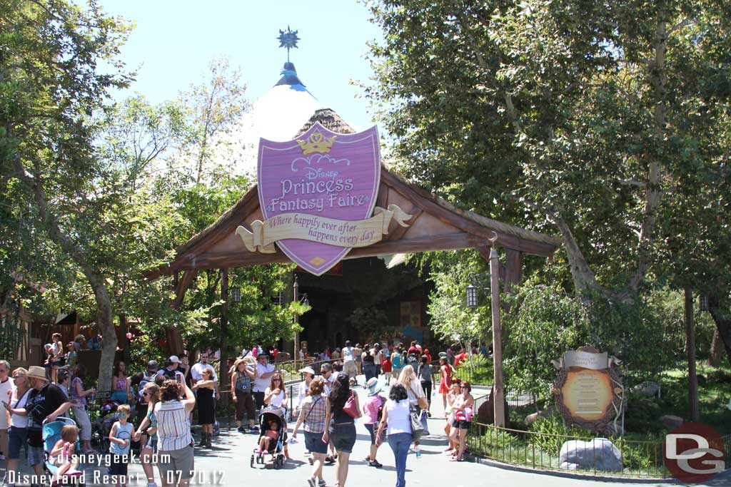 If internet rumor is to be believed the Princess Fantasy Faire only has a few weeks left.  I read on a couple sites August 12th as the final date.  