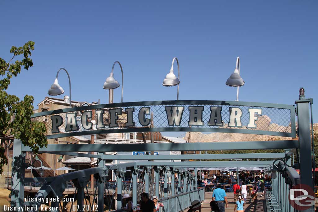 Noticed the Wharf sign is back (probably has been for weeks and I just did not notice).