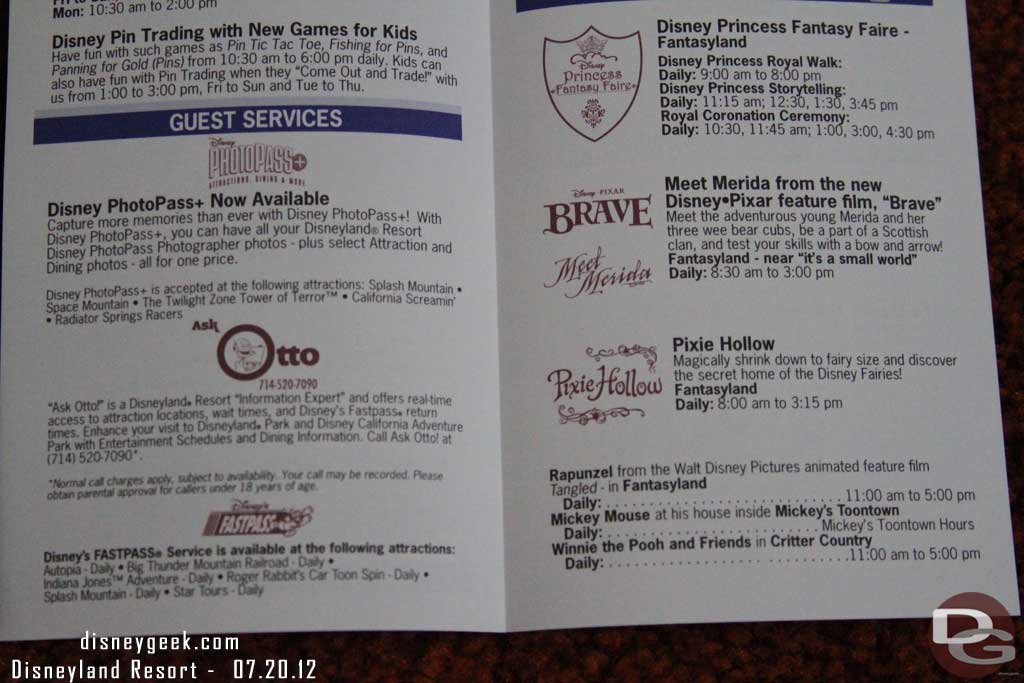 Inside the time schedule Otto is now advertised.