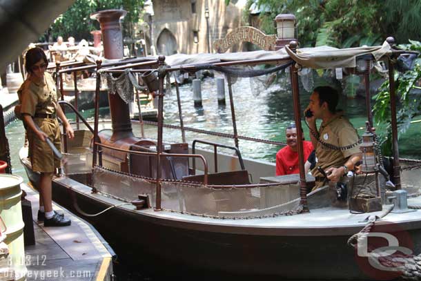 The Jungle Cruise was closed for about a week as they worked on the boats and docks.   They have added nets to all the boats, a new tie off and bumpers that I could tell.