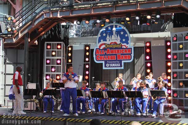 Stopped by the Backlot stage for the College Band set.  Note they only have one week left.  They wrap up their season on August 10th.