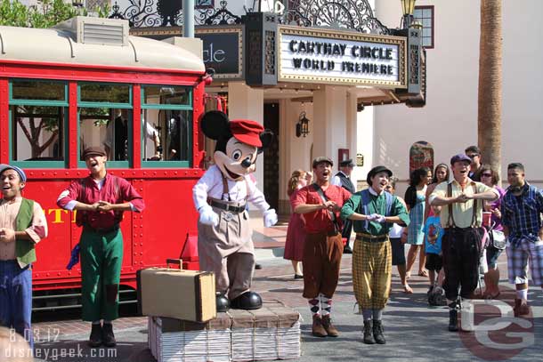 Caught the Red Car News Boys as we headed back to Disneyland.