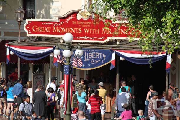 After a Grand Circle Tour on the Disneyland Railroad saw the Voices of Liberty out from the Opera House.