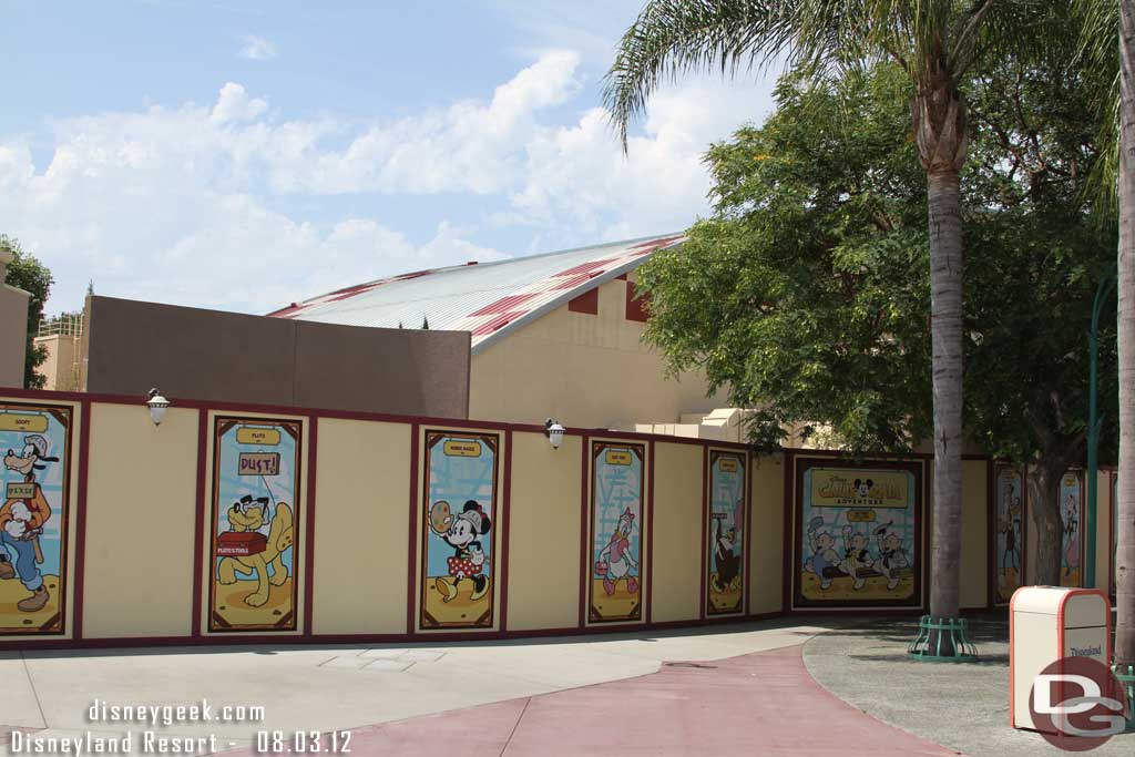 No visible progress on the planters to the right of the DCA entrance.