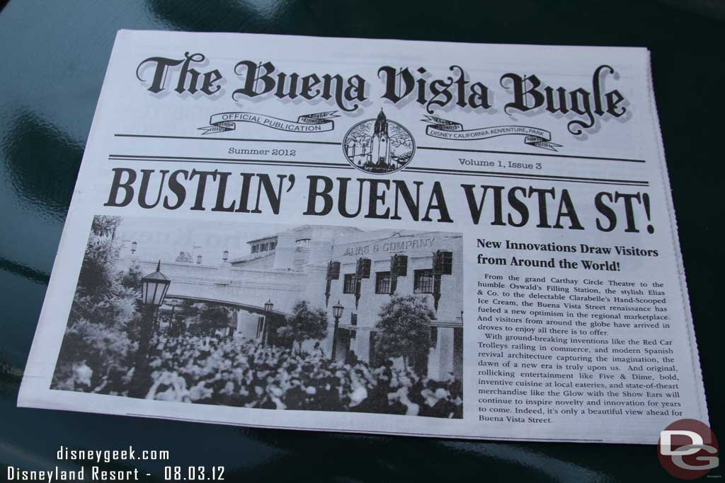 A new issue of the Buena Vista Bugle is out for August.