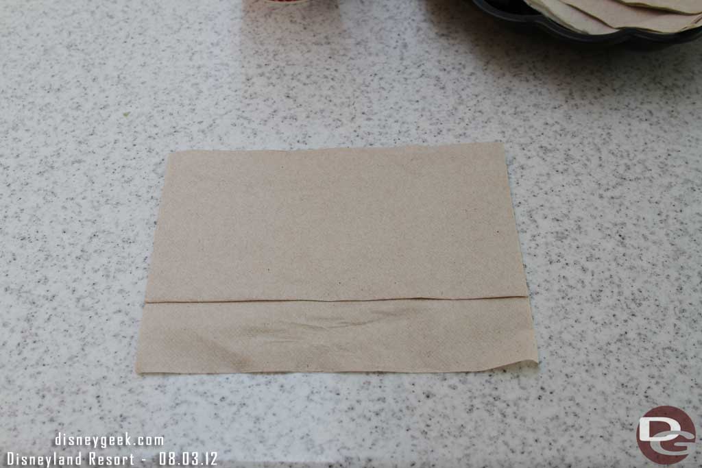 Noticed the napkins have no logo on them right now, does that mean new ones are on the way?  Or just in between shipments?