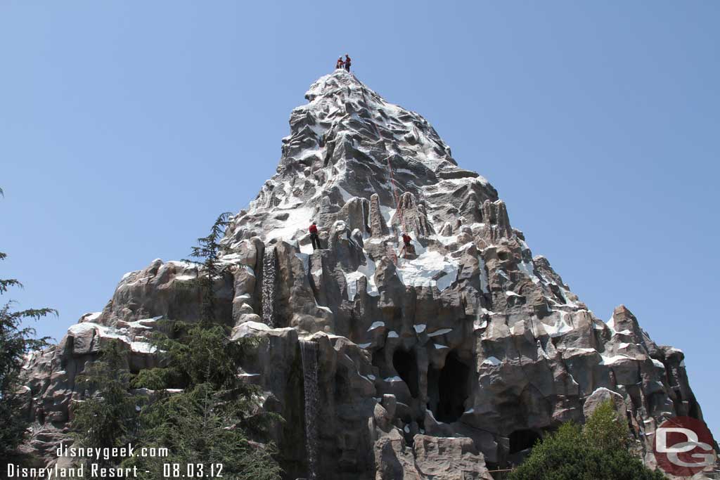 Climbers were on the Tomorrowland side of the Matterhorn this time by.