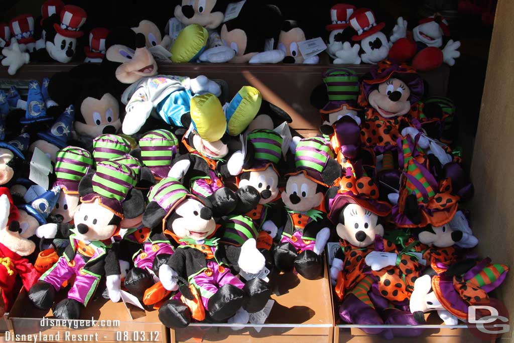 Halloween merchandise is making its way into the parks.