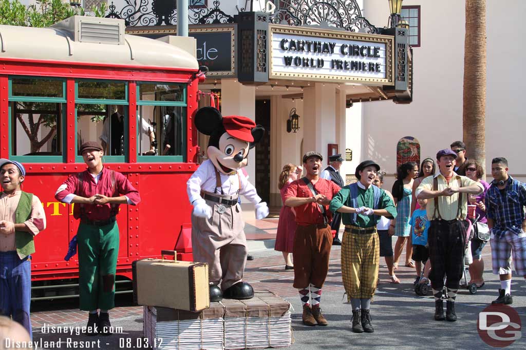 Caught the Red Car News Boys as we headed back to Disneyland.